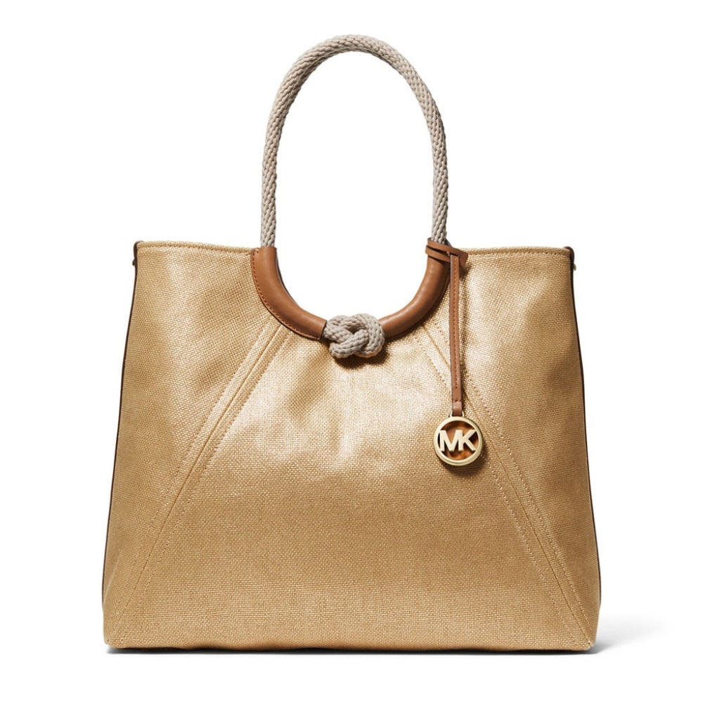 Michael Kors Isla Ring Shoulder Tote Gold